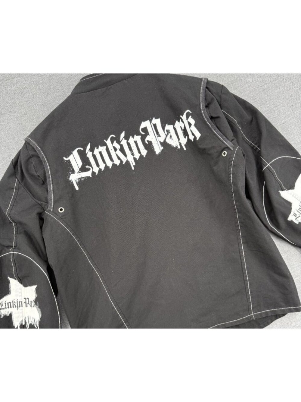 Vtg Linkin Park Official Band Merch Biker Jacket Mens S Embroidered Grunge Y2K